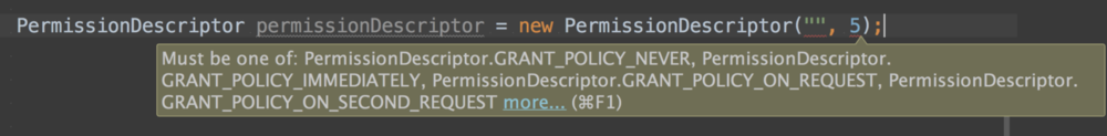 Warning example