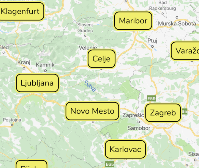 Map with markers