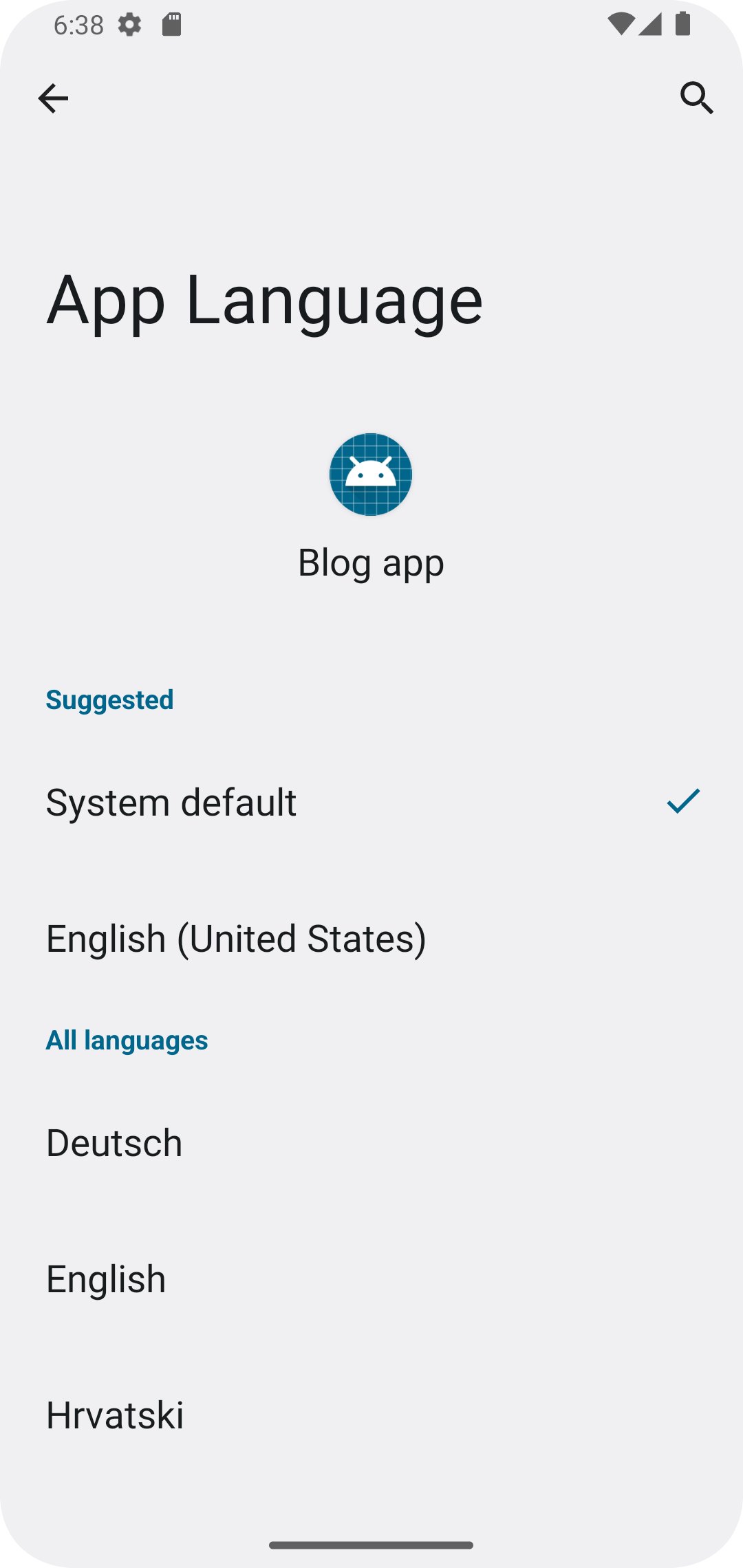 Android 13 App Language